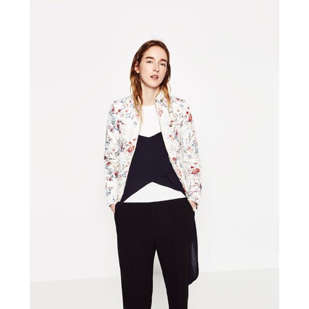 Zara Floral Quilted Floral Jacket‎